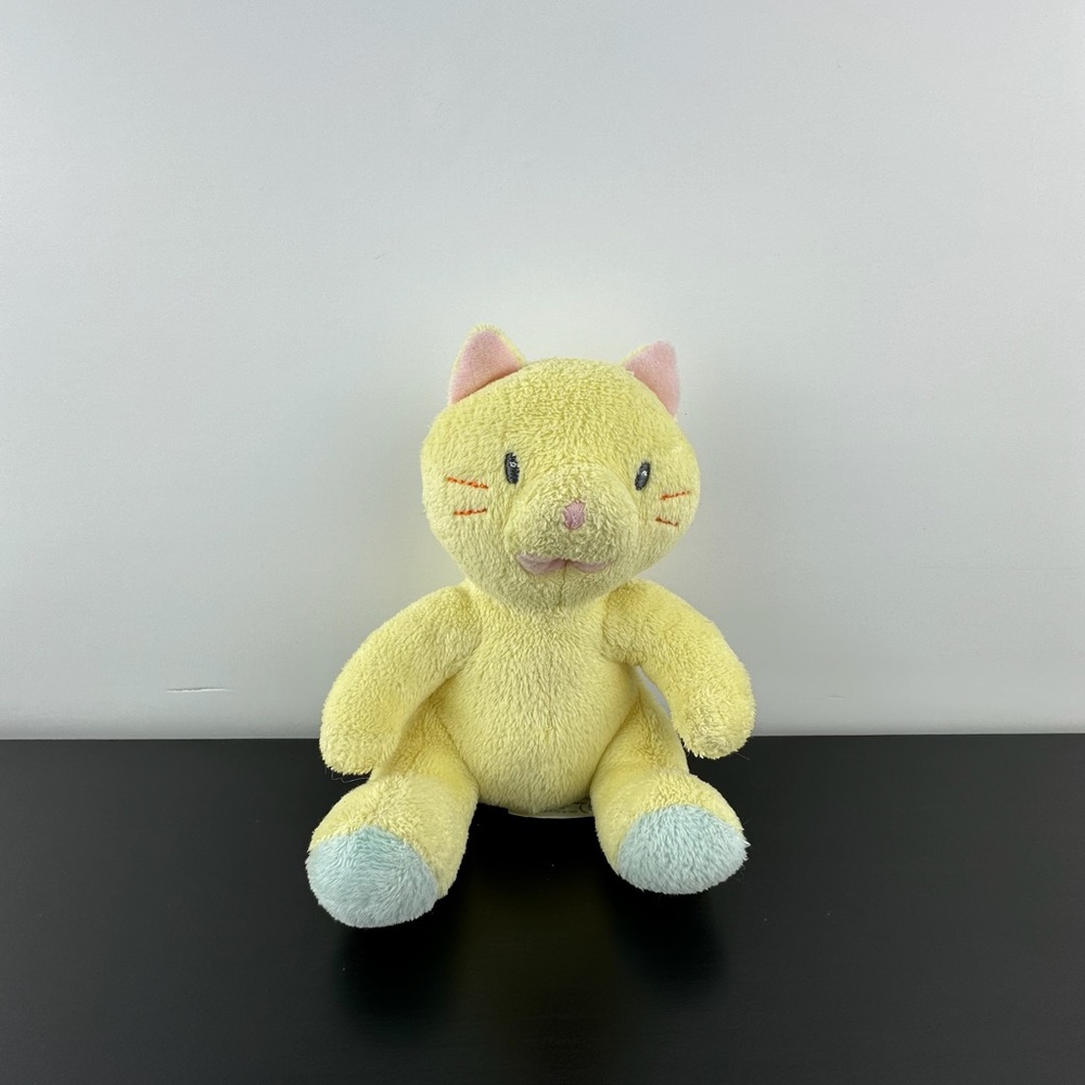 Russ Berrie Babies Love To Learn Kitty 6” Pastel Yellow Cat Plush Stuffed Animal